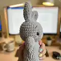 Bunny Hand Puppet Amigurumi Pattern step 2 - assembly progress