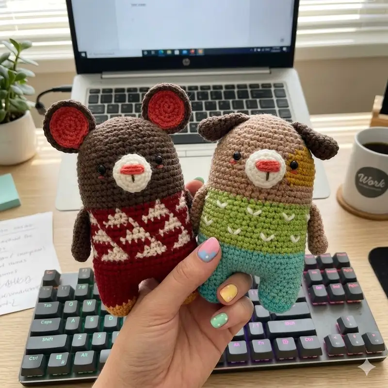 Complimentary Intermediate crochet pattern: Minimals Dog Amigurumi Pattern - Simple to follow guide