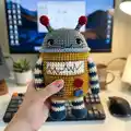 Pixie the Robot Amigurumi Pattern step 4 - final assembly and finishing