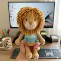 Alan the Lion Amigurumi Pattern step 1 - construction progress