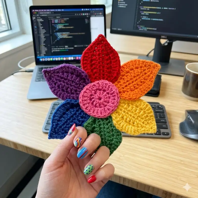 Complimentary Beginner Friendly crochet pattern: Flower Coasters Pattern - Simple to follow guide