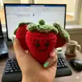 Stanley the Strawberry Amigurumi Pattern step 4 - final assembly and finishing