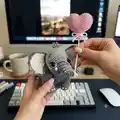 Elephant Elf Amigurumi Pattern step 1 - construction progress