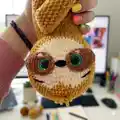 Samantha the Sloth Amigurumi Pattern step 2 - assembly progress