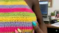 CROCHET BRIGHT STRIPES HALTER TOP Pattern step 3 - details and accessories
