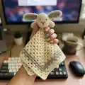 Snuggle Bunny Amigurumi Pattern step 1 - construction progress