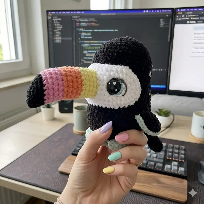 Complimentary Intermediate crochet pattern: Toucan Amigurumi Pattern - Simple to follow guide