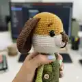 Handsome Dog Amigurumi Pattern step 3 - details and accessories