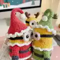 Christmas Minion Amigurumi Pattern step 3 - details and accessories