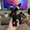 Umbreon Plushie Amigurumi Pattern step 2 - assembly progress