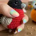 Bullfinch Amigurumi Pattern step 3 - details and accessories