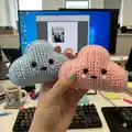 Claude the Cloud Amigurumi Pattern step 2 - assembly progress