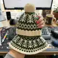 Embla Set Hat and Cowl Pattern step 1 - construction progress