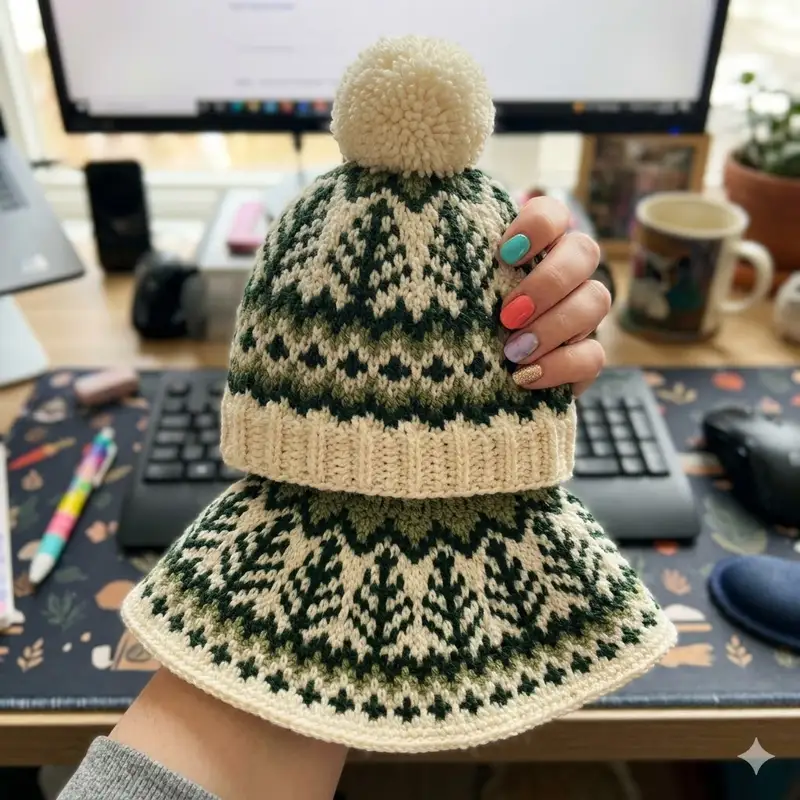 Complimentary Intermediate crochet pattern: Embla Set Hat and Cowl Pattern - Simple to follow guide