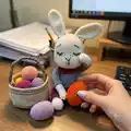 Sleepy Bunny Amigurumi Pattern step 1 - construction progress