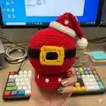 Santa Belly Snow Globe Amigurumi Pattern step 1 - construction progress