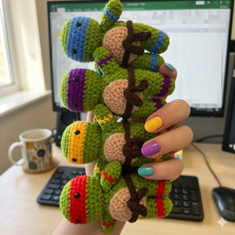 Complimentary Intermediate crochet pattern: Ninja Turtle Amigurumi Pattern - Simple to follow guide
