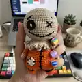 Trick or Treat Sam Amigurumi Pattern step 1 - construction progress