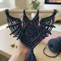Bat Wall Hanging Pattern step 4 - final assembly and finishing