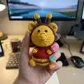 Winnie The Pooh Amigurumi Pattern step 2 - assembly progress