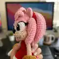 Pink Rascal Amigurumi Pattern step 2 - assembly progress
