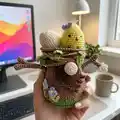 Tree Gnome Amigurumi Pattern step 2 - assembly progress