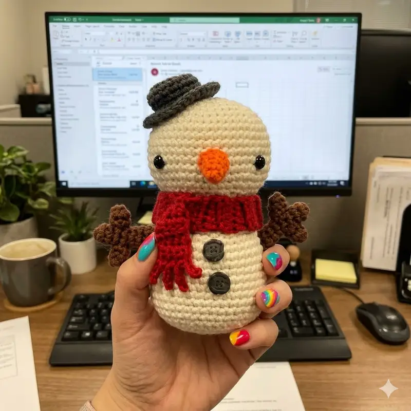 Quality crochet pattern: Mel the Snowman Amigurumi Pattern - Beginner Friendly level guide with complete instructions