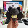 Baby Bat Amigurumi Pattern step 1 - construction progress