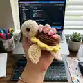 Mini Sunflower Turtle Amigurumi Pattern step 3 - details and accessories