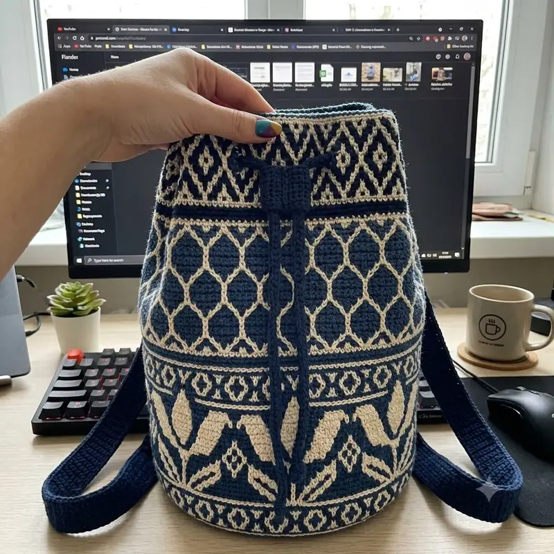 Complimentary Intermediate crochet pattern: Lili Backpack Pattern - Simple to follow guide