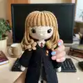 Hermione Granger Amigurumi Pattern step 1 - construction progress