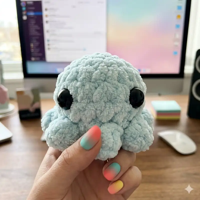 Complimentary Beginner Friendly crochet pattern: Mini Chubby Baby Octopus Amigurumi Pattern - Simple to follow guide