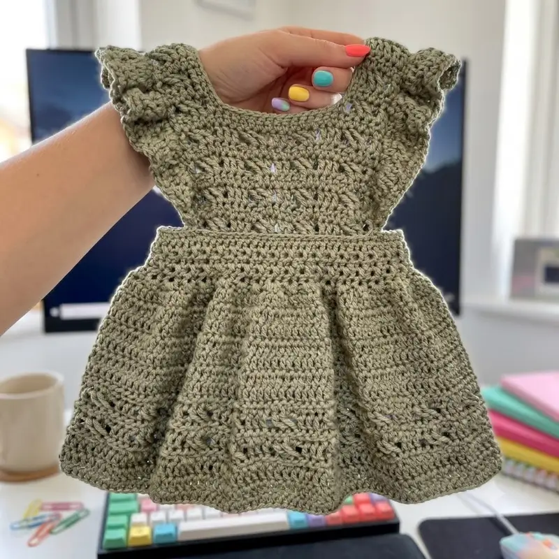Complimentary Intermediate crochet pattern: Baby Dress Pattern - Simple to follow guide