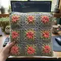 Flower Garden Throw Pillow Pattern step 3 - details and accessories