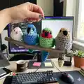 Mini Parrot Amigurumi Pattern step 2 - assembly progress