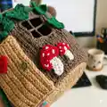 Squirrel & Hollow Log House Amigurumi Pattern step 3 - details and accessories