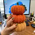 Pumpkin Plush Hat Pattern step 1 - construction progress