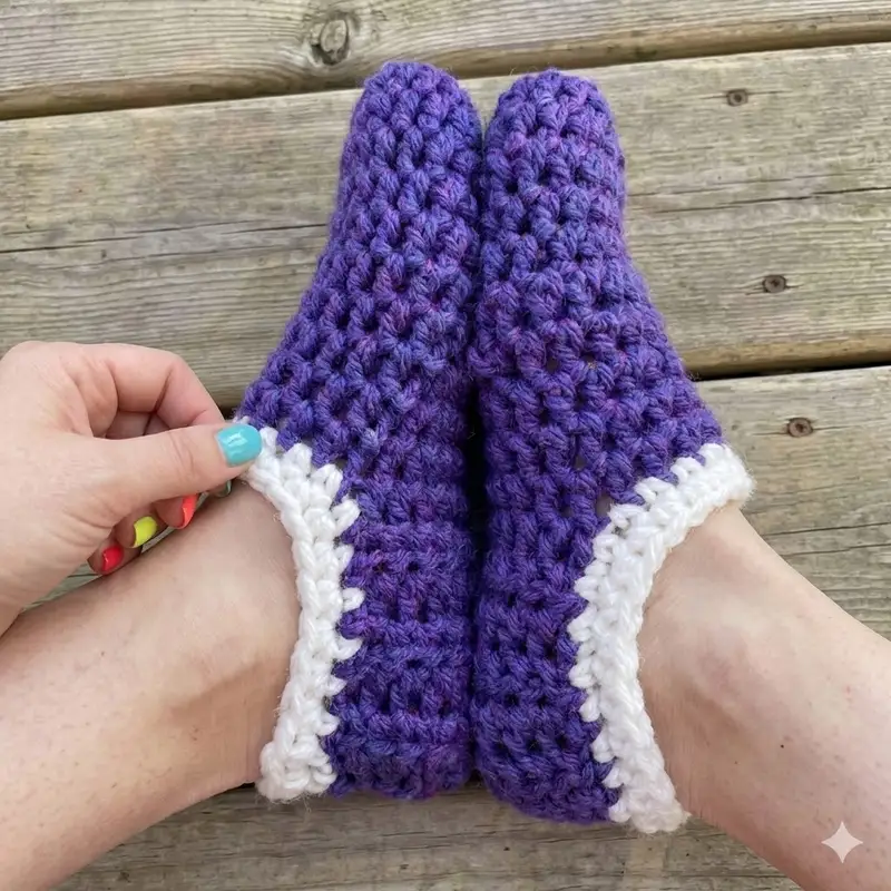 Complimentary Beginner Friendly crochet pattern: Simple Slippers Pattern - Simple to follow guide