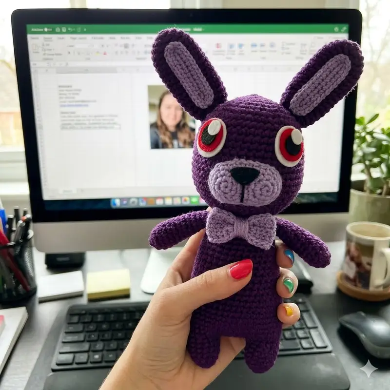 Complimentary Intermediate crochet pattern: Bonnie Amigurumi Pattern - Simple to follow guide