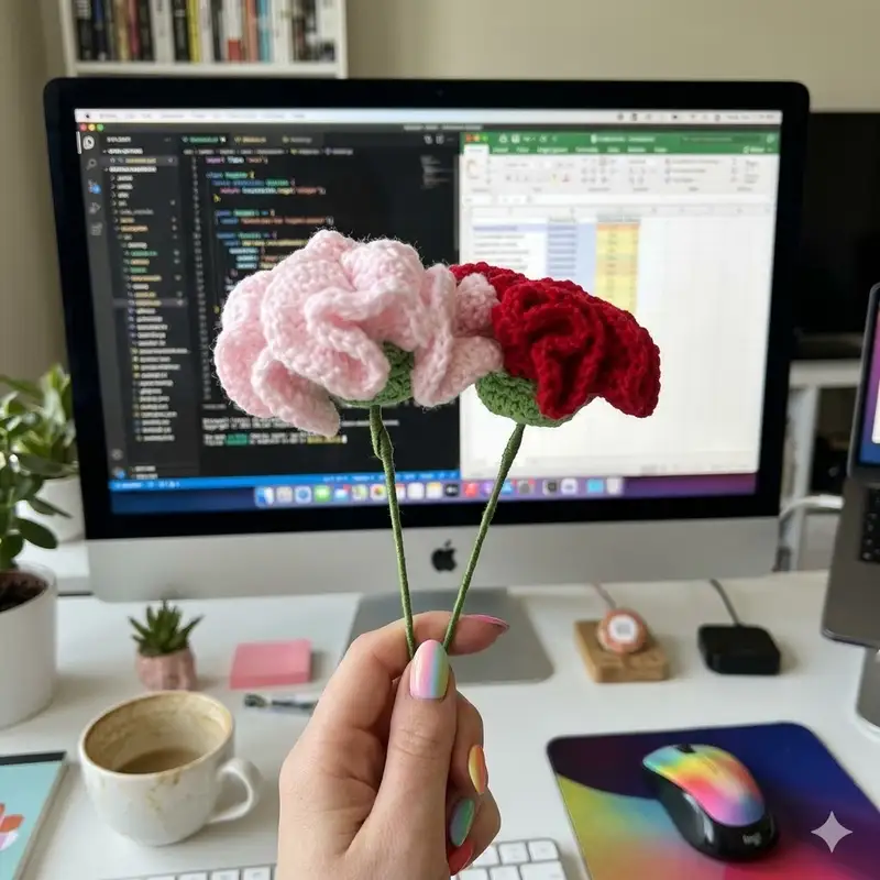 Complimentary Beginner Friendly crochet pattern: Carnation Flower Pattern - Simple to follow guide