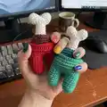 Among Us Amigurumi Pattern step 1 - construction progress