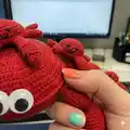 Crab Memory Game Amigurumi Pattern step 2 - assembly progress