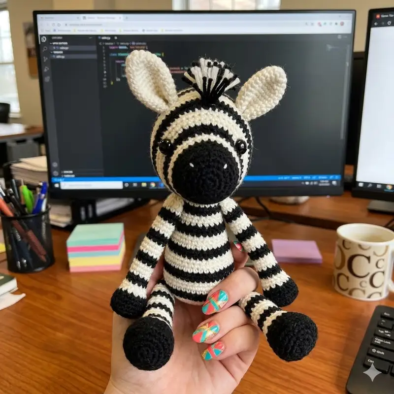 Complimentary Intermediate crochet pattern: Xander the Zebra Amigurumi Pattern - Simple to follow guide