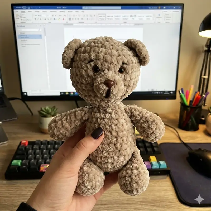 Complimentary Beginner Friendly crochet pattern: Disy the Bear Amigurumi Pattern - Simple to follow guide