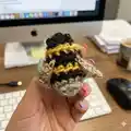 Crochet Bumblebees Amigurumi Pattern step 1 - construction progress
