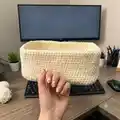 Basic Crochet Basket Pattern step 2 - assembly progress