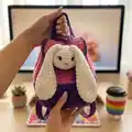 Plush Backpack Bunny Amigurumi Pattern step 1 - construction progress