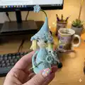 Forget-Me-Not Fairy Amigurumi Pattern step 1 - construction progress